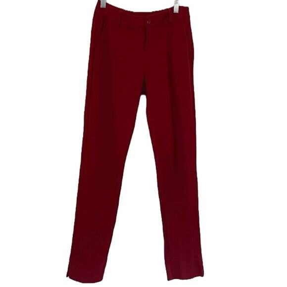 cAbi Ava Dark Red / Burgundy Straight Leg Trousers / Dress Pants  Size 4 - Picture 1 of 14